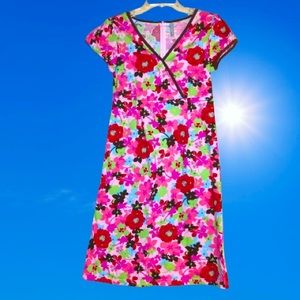 Women’s HANNA ANDERSSON Spring dress vibrant floral in pink S
